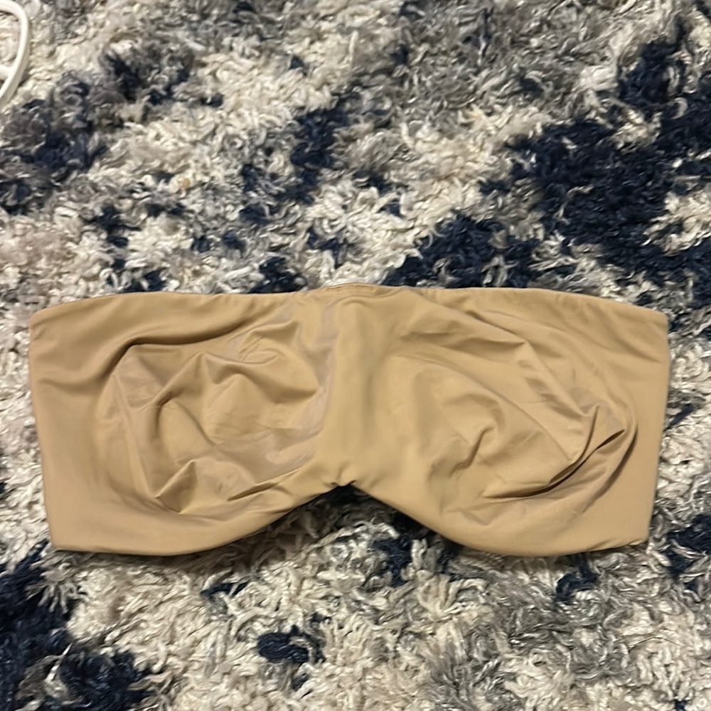 Tan Strapless Bandeau Top